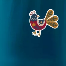 Folklor na prsu slepice