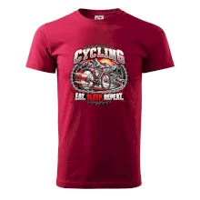 Cyklistické kolo mezi horami eat sleep repeat