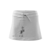 Kreslený rybář na pařezu