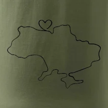Mapa Ukrajiny - srdce