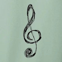 Houslový klíč kreslený