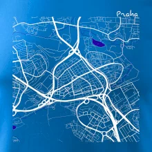 Praha - 14100 mapa s vodními toky