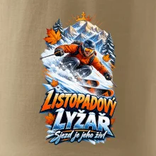 Listopadový lyžař král zasněžených svahů