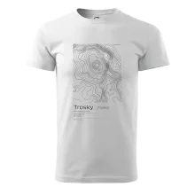 Trosky - vrstevnice v obdélníku