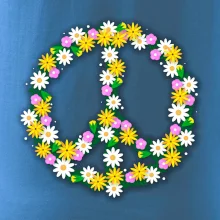 Peace symbol kopretiny