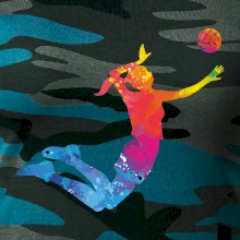 Volejbalistka splash s míčem