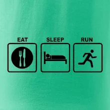 Eat sleep run čtverce
