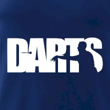 Darts - nápis se šipkařem