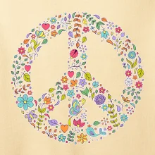 Peace symbol lístečky