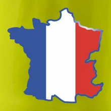 Francouzská vlajka mapa obrys Francouzská vlajka mapa obrys