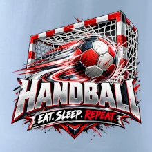Házenkářský míč v brance eat sleep repeat