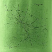 Černobílá mapa Znojmo