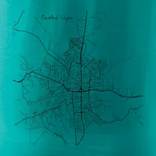 Česká Lípa - Mapa černobílá