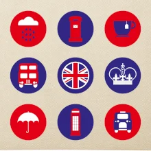 Anglie symboly v kruzích