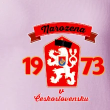 Narozena v Československu - Přelepený znak 1973