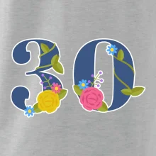 Květinové číslo kreslené - 30