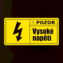 Pozor vysoké napětí