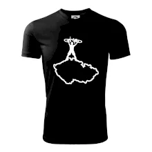 Mapa ČR - cyklista na prsou