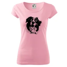 Černobílá karikatura Bernský salašnický pes