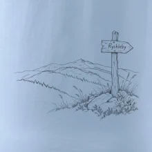 Rychleby přírodní panorama s rozcestníkem