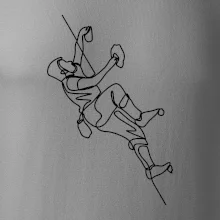 Lezecká stěna jedním tahem