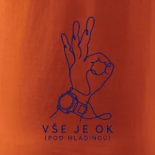 Vše je ok potápěčský signál rukou kreslený jednou linkou