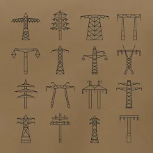 Typy stožárů vysokého napětí