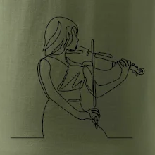 Houslistka jedním tahem