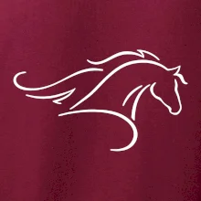 Kůň - bežící silueta hlavy