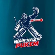 Hokejový teploměr pukem