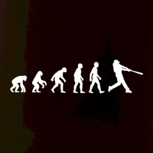 Evoluce baseball pálkař odpal