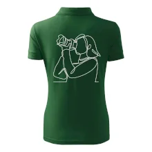 Fotografka stojící jedním tahem