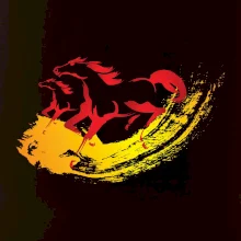 Dva běžící koně