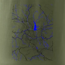 Jablonec nad Nisou - Mapa s vodními toky