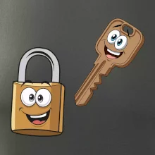 Parové triko - Zámek a klíč