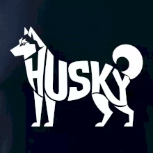 Husky nápis v těle
