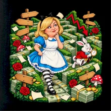 Alenka v říši dluhů finanční bludiště