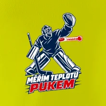 Hokejový teploměr pukem