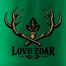 Lovu zdar paroží dubový žalud minimalistický znak