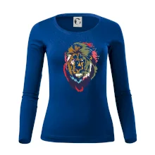 Hlava lva kreslená jednoduchá