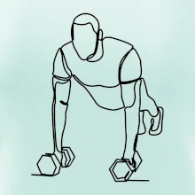 Trenér fitness jedním tahem