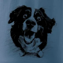 Černobílá karikatura Bernský salašnický pes