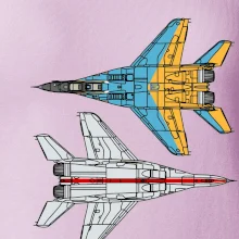 Mig 29 Fulcrum ze spoda a ze zhora