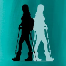 Nordic walking figury - žena