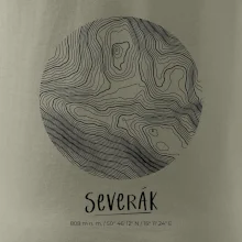 Severák - vrstevnice v kruhu