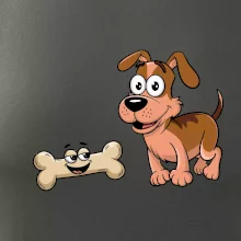 Parové triko - Pes a kost