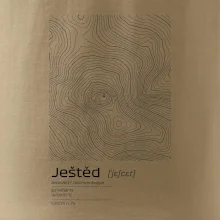 Ještěd - vrstevnice v obdélníku