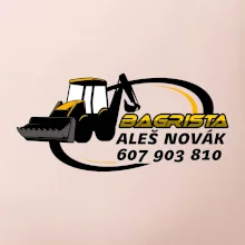 Bagrista v kruhu - vlastní nápis