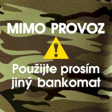 Mimo provoz - použijte jiný bankomat