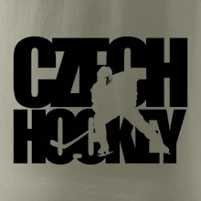 Czech hockey - nápis s hokejistou - Mistrovství světa v ledním hokeji 2026